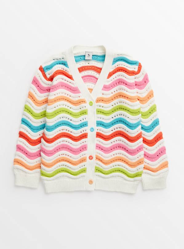 Rainbow Swirl Stripe Cardigan  1-2 years